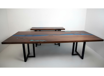 Esstisch River Table Echtes Holz Massiv Epoxidharz Tische 260x100 Neu