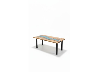 Couchtisch River Table Echtes Holz Flusstisch Dekorative Massiv Epoxidharz