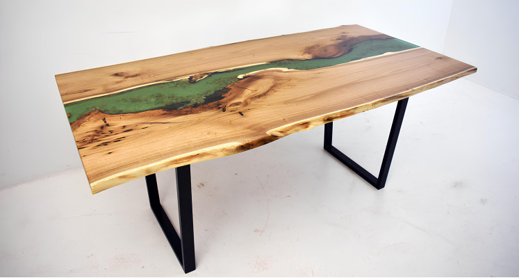 Esstisch Meer Wasser River Echtes Holz Flusstisch 200x90 Tische