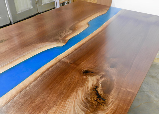 Epoxidharz Esstisch River Table Massiv 240x100 Flusstisch Neu Echtes
