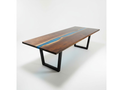 Epoxidharz Esstisch River Table Massiv 240x100 Flusstisch Neu Echtes