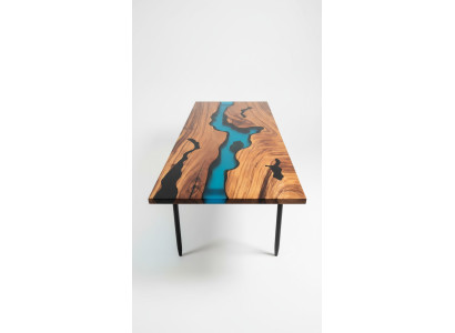 Moderne Tische Esstisch Design Tisch Harz Meer Fluss Möbel 220x90 Epoxid Ozean