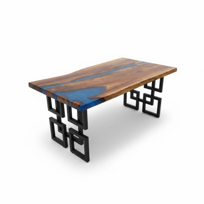 Couchtisch Blue River Table Echtes Holz Flusstisch 140x80 Tische