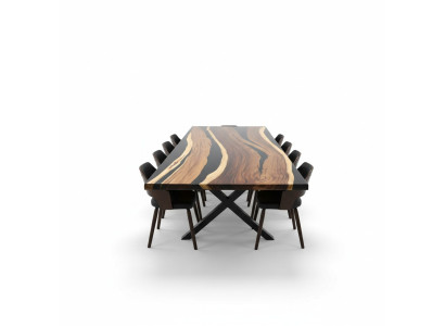 Konferenz Besprechnung River Table Echtes Holz Massiv Epoxidharz Tische