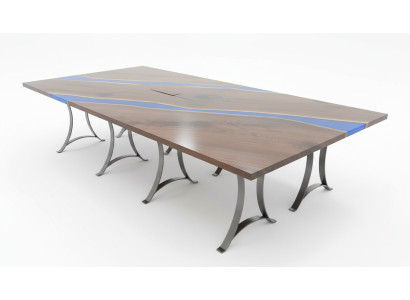 Holz Tisch Esszimmer Epoxy Resin Möbel Konferenztisch Epoxid Harz Giessharz neu