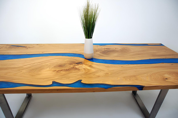 Tische Esstisch Design Tisch Moderne Meer Fluss Möbel 220x90 Epoxid Harz Ozean