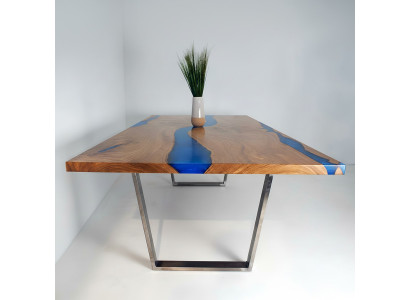 Tische Esstisch Design Tisch Moderne Meer Fluss Möbel 220x90 Epoxid Harz Ozean