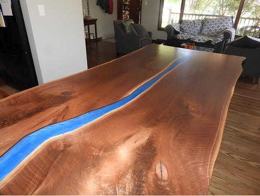 Esstisch Design Tisch Moderne Tische Meer Ozean Fluss Möbel 220x90 Epoxid Harz