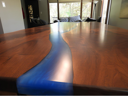 Esstisch Design Tisch Moderne Tische Meer Ozean Fluss Möbel 220x90 Epoxid Harz