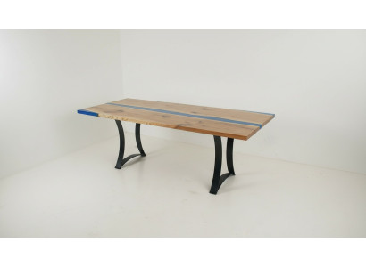 Epoxid harz esstisch echtes holz möbel wasserfall epoxy tisch giessharz massive
