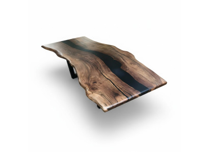 Esstisch epoxid harz echtes holz massive möbel wasserfall epoxy tisch giessharz
