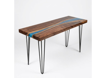 Konsolentisch Sideboard Echtes Holz Designer Tisch Epoxidharz Wasserfall Fluss
