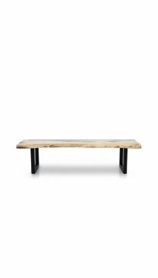 Epoxid harz esstisch echtes holz massive möbel wasserfall epoxy tisch 250x60cm