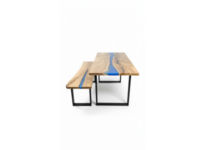 Design Tisch Bank Esstisch Küchentisch Wohnzimmer Tische Massiv 2tlg neu Bänke