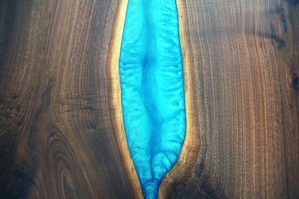 Echtes Holz Wasserfall Tisch Epoxid Tische Harz Esstisch Epoxy Massive