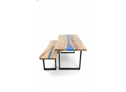 Design Tisch Bank Esstisch Küchentisch Wohnzimmer Tische Bänke Massiv epoxid neu