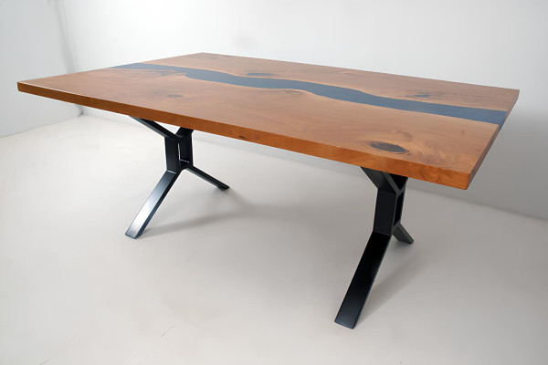 Maßanfertigung Tisch Epoxidharz Epoxy Fluss Echtes Holz Preis 1qm Tische Resin