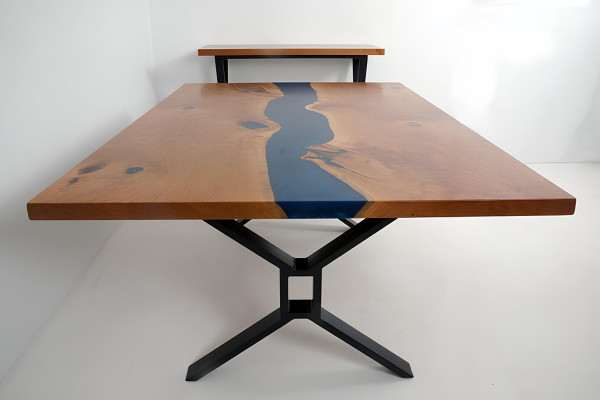 Maßanfertigung Tisch Epoxidharz Epoxy Fluss Echtes Holz Preis 1qm Tische Resin