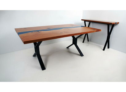 Maßanfertigung Tisch Epoxidharz Epoxy Fluss Echtes Holz Preis 1qm Tische Resin
