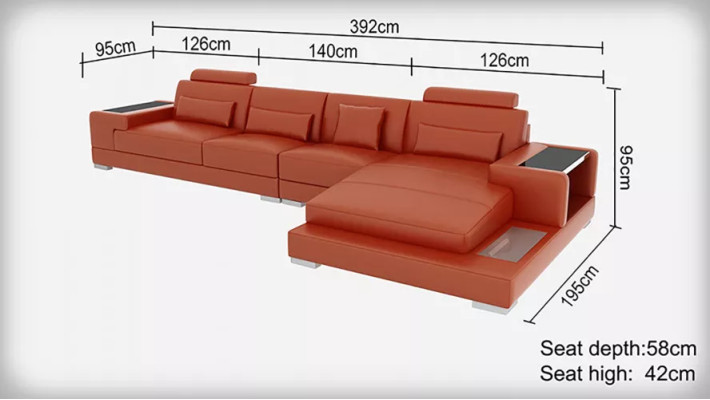 Polster Ecksofa Wohnlandschaft Designer-Sofa Ecksofa L-Form Ecksofa Ledersofa