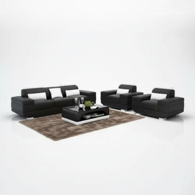 Design Sofagarnitur Sofa 321 Sitzer Couchtisch Garnituren Leder Set Gruppe 4tlg