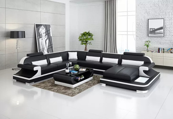 Ecksofa Wohnlandschaft Eckcouch Eckgarnitur Sofa LForm Ledersofa Couch Polster