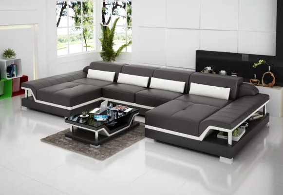 Design Sofa Ledergarnitur Couchen Eckcouch Polster Sofas Ledercouch Wohnzimmer