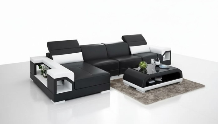 Design Couchen Eckcouch Ledergarnitur Sofa Polster Sofas Ledercouch Wohnzimmer