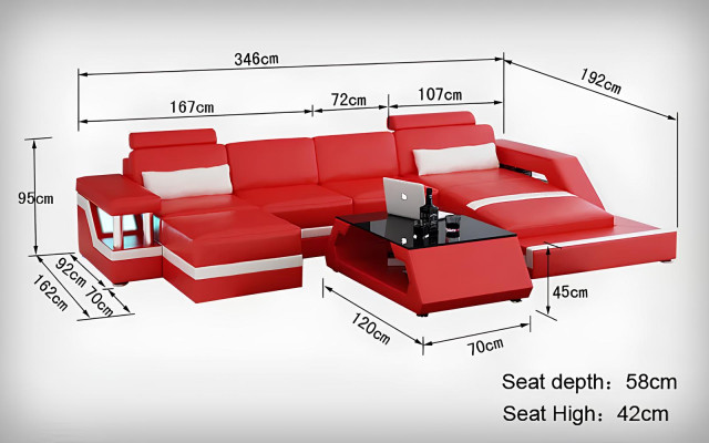 Ledersofa Ecksofa L Form Couchtisch Hocker Wohnlandschaft Modernes Sofa 3tlg neu