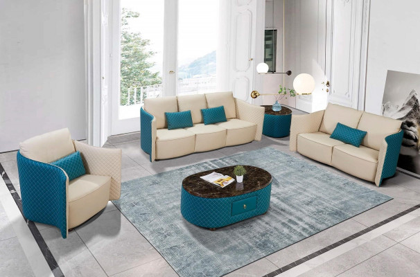 Design Ledersofa Couch Polster Garnitur Sofa 321 Sitzer Klassische Couchen Neu