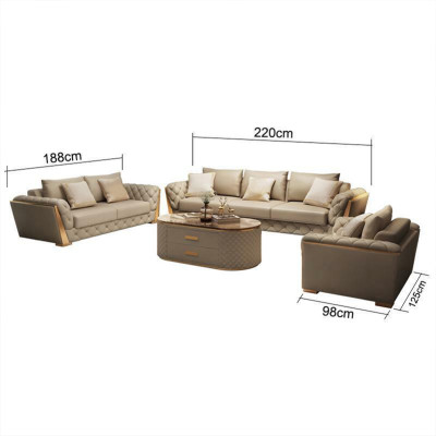 Leder Designer Sofa Couch Polster Garnitur 6tlg. Set Garnituren Couchtisch