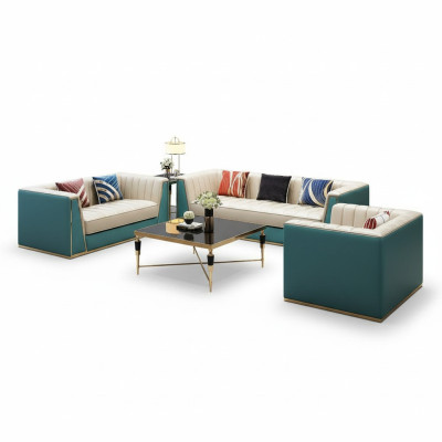 Sofagarnitur Designer Sofa Ledersofa 321 Sitzer Dekorative Modernes Sofa