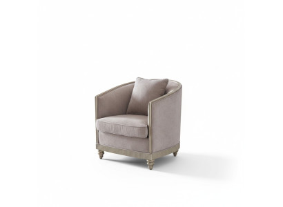 Wohnzimmer Luxus Sessel Hotel Polster Deko Moderne Einsitzer Designer Grau