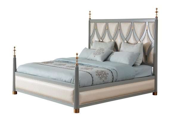 Luxus Möbel Schlafzimmer Hotel Betten Royal Gold Bett Holz Bett 180x200cm
