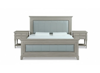 Doppelbett Schlafzimmer Hotel Ehe Luxus Bett 2x Nachttisch 3tlg. Set