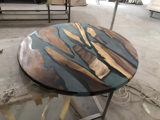 Runde Tische Esstisch Design Tisch Moderne Meer Fluss Möbel 90 cm