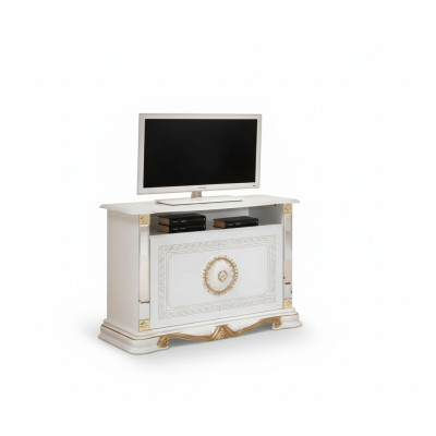 Weisser RTV Schrank Regal Schränke Italienische Stil Möbel Kommoden Sideboard
