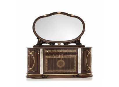 Klassische Anrichte mit Spiegel Kommode xxl Schrank Sideboard Italienische Möbel