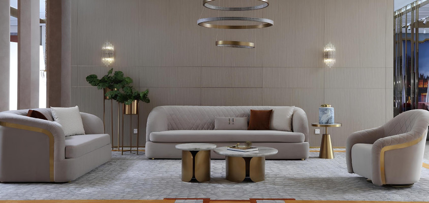 Dreisitzer Textil Couch Polster Design Sofa 3er Sitz Sofas Möbel Big Sofa Neu