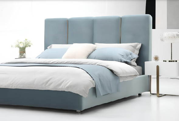 Schlafzimmer 3 tlg. Set Bett 2x Nachttisch Konsole Polster Betten Doppel Hotel