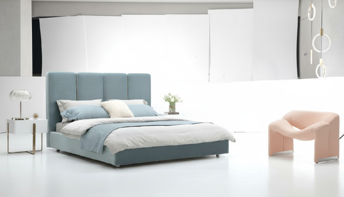 Schlafzimmer 3 tlg. Set Bett 2x Nachttisch Konsole Polster Betten Doppel Hotel