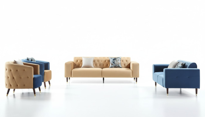 Design Möbel Wohnzimmer Couch Sofagarnitur Couchen Sofa Garnituren 3+2+1+1 4tlg.