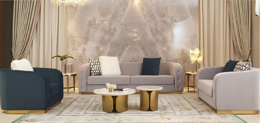 Sofagarnitur 3+2+1 Sitzer Set Design Sofas Polster Couchen Textil Moderne Relax