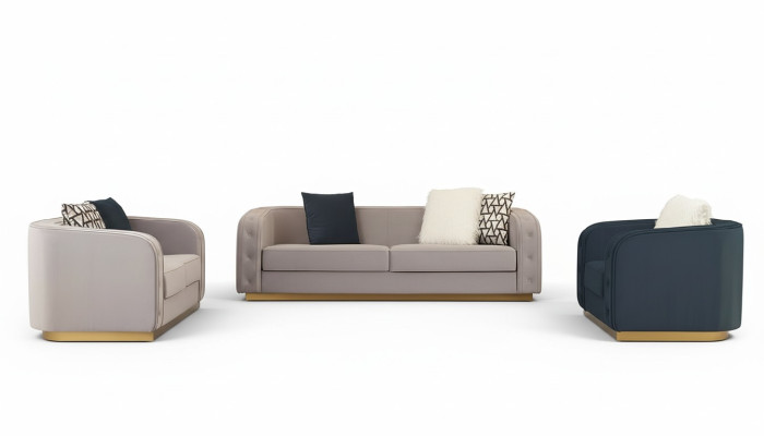 Sofagarnitur 3+2+1 Sitzer Set Design Sofas Polster Couchen Textil Moderne Relax