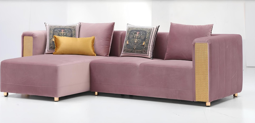 Ecksofa L-Form Couchtisch Polster Ecke Wohnzimmer Luxus Möbel Sofa Couch 3tlg