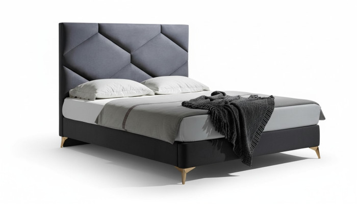 Schlafzimmer Set Bett + 2x Nachttische 3tlg. Nachttisch Möbel Luxus Hotel Samt