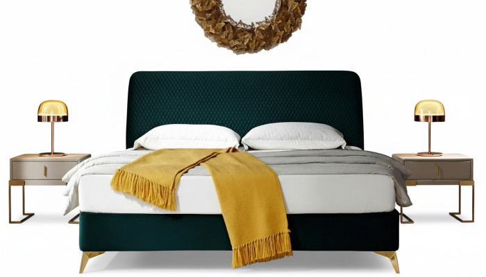 Schlafzimmer 3 tlg. Set Bett 2x Nachttisch Konsole Betten Polster Doppel Hotel