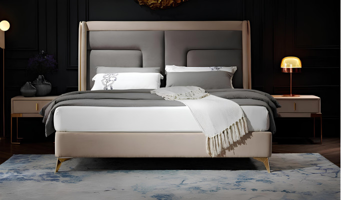 Luxus Schlafzimmer Bett Design Polster Betten Möbel Schlaf Hotel Doppel 180x200