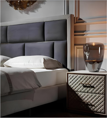 Betten Möbel Schlaf Hotel Doppel Luxus Schlafzimmer Bett Design Polster Samt Neu