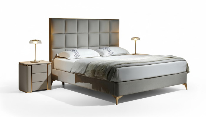 Bett 2x Nachttisch 3 tlg. Schlafzimmer Set Designer Luxus Gruppe Neu Garnitur